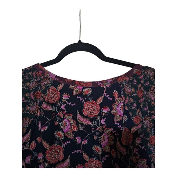 CABI Purple Blue Retro Flower Festive Maxi Dress #3675 - Size Medium - Picture 5 of 11